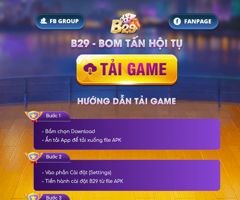 Tải app B29 chính thức